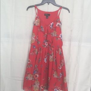 BCX sun dress NWT red floral WSm